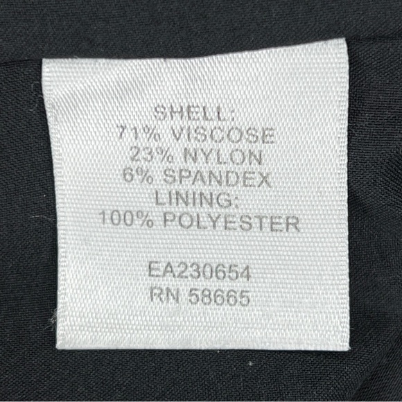 Size 2 Classiques Entier Classic Black Dress Stretch Sheath Event Party Cocktail - Picture 9 of 11